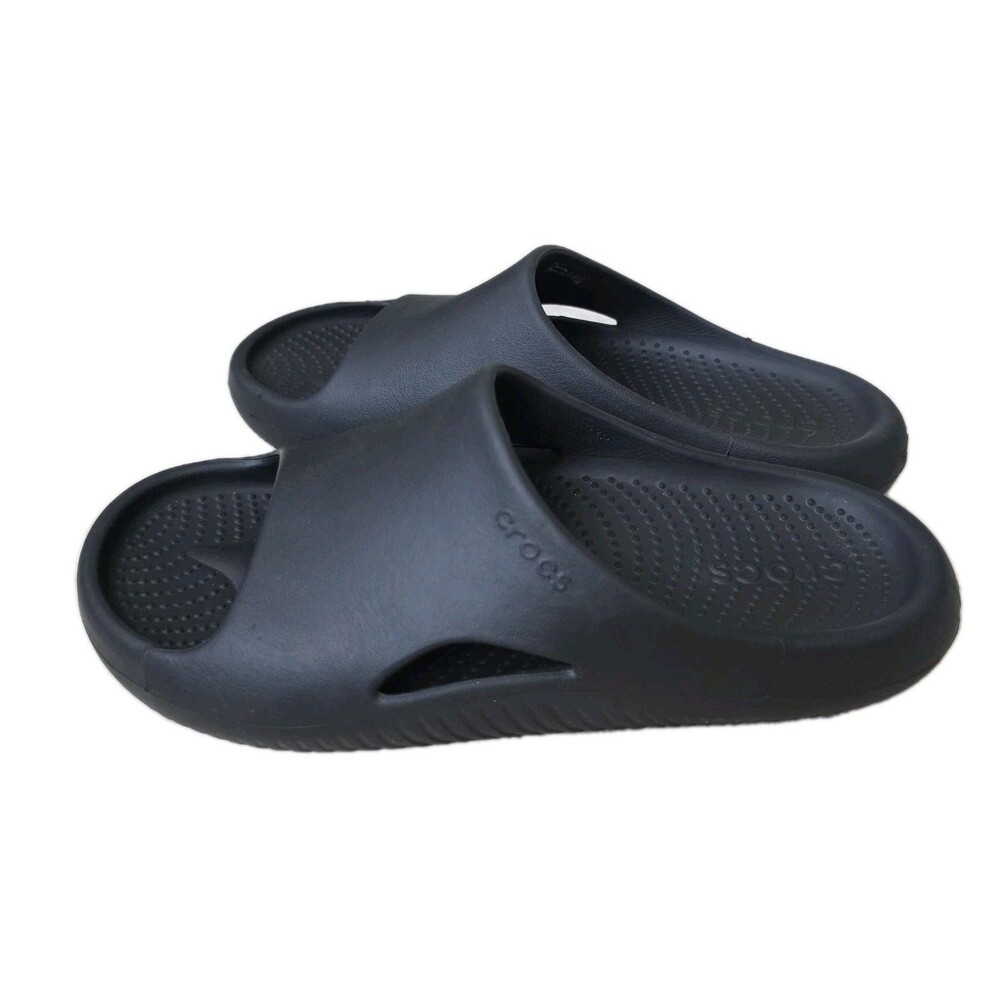 Crocs Mellow Recovery Slide Sandals Black Black Womens Size 11  Men’s Size 9 - Picture 4 of 10